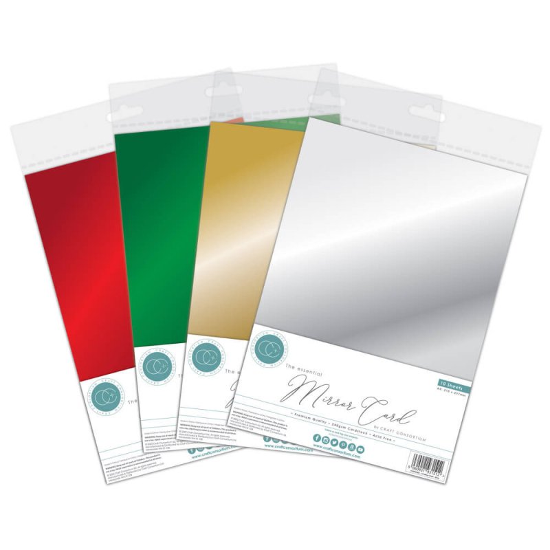 Craft Consortium The Essential A4 Mirror Card Silver